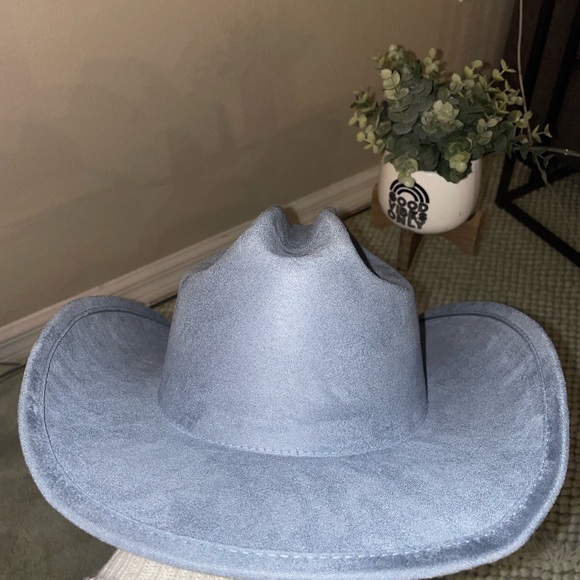 Stylish light blue gray Cowboy Hat - Picture 2 of 5
